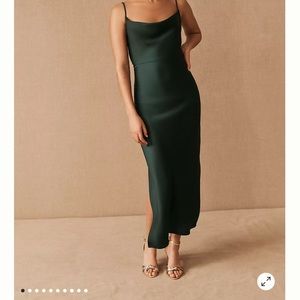 NEW NEVER WORN BHLDN Cali Satin Charmeuse Midi Size 16